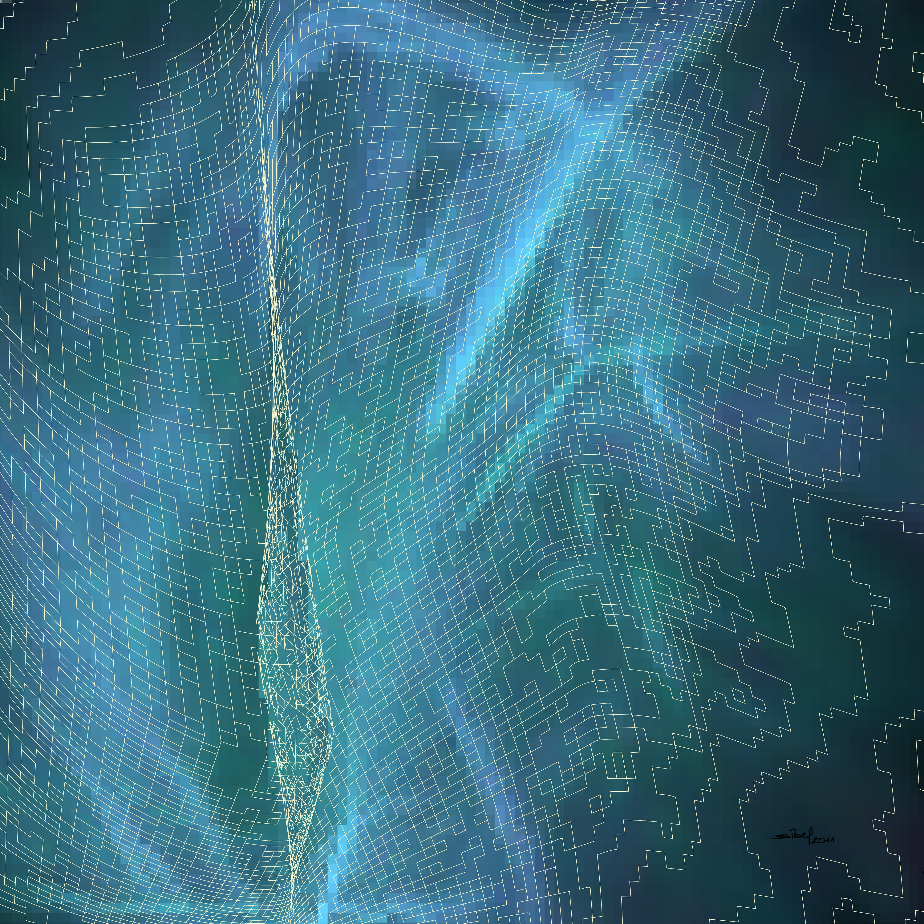 Digitalblue 90x90cm 2011