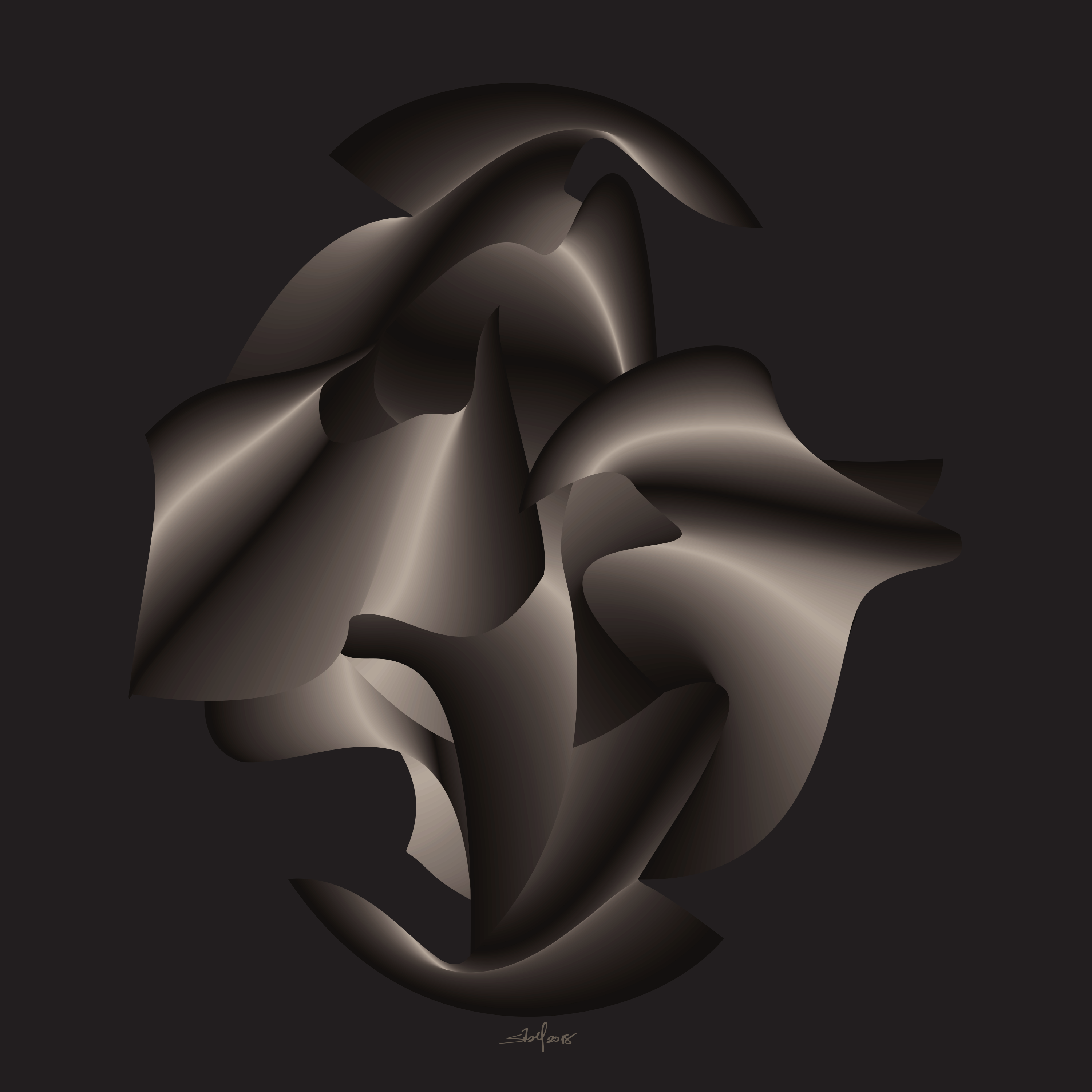 Metalikdans II 10 90x90cm 2018